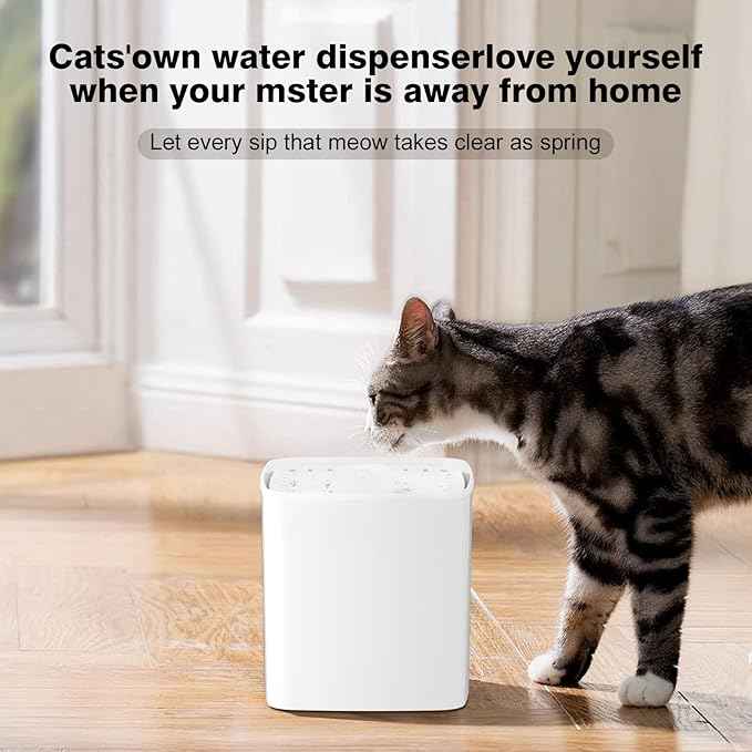 92oz Cat Water Fountain - USB Cat Fountain for Drinking, Indoor Pet Water Fountain for Cats, Automatic Cat Water Dispenser Bowl, Ultra Silent Drinking Fountain for Cats and Small Dogs