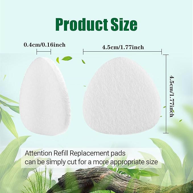 80 Pack White Refill Pads Compatible with Homedics Humidifier Essential Oil Diffuser Replacement Microfiber Triangle Tray Pads