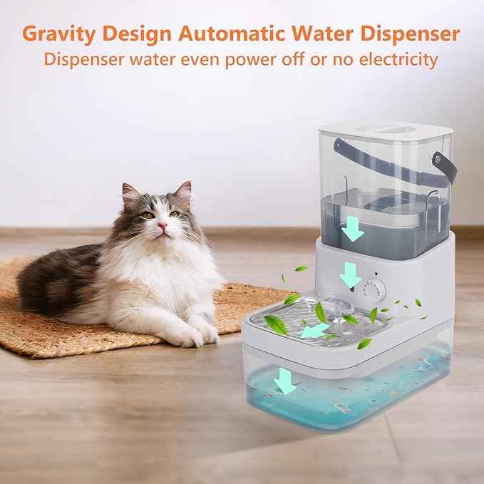 Smart Pet Water Fountain,Filterless Cat Water Fountain No Filter,3L/102oz Ultra Silent Cat Fountain, Separation Design