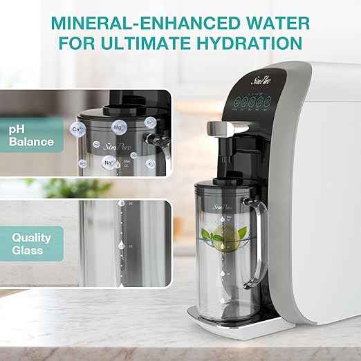 SimPure Y7T-A Countertop Reverse Osmosis System (Comes with One Extra CF+RO+ALK Filter Replacement Cartridge)