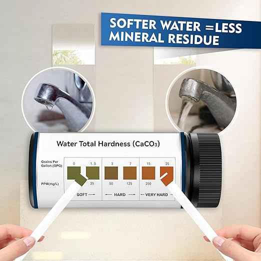 Water Hardness Test Kit-150 Strips Water Quality Testing for Drinking/Well Water, Softener,Hard, Dishwasher,Pool,Spa, 0-425 ppm