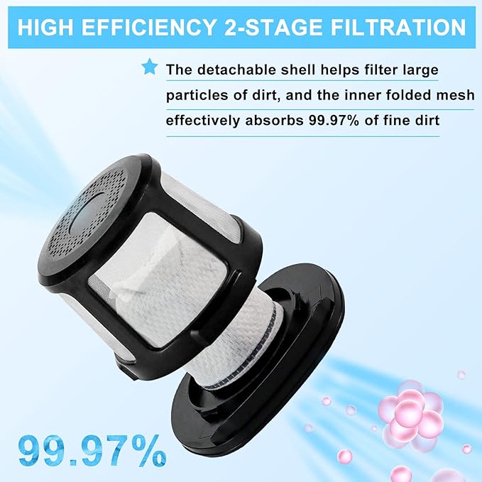 3061 Filter Replacement for Bissell Adapt/PowerLifter Ion Cordless Vacuum 2286 2482 2387 Compare to Part #1616323 1616322 1617684 LUXRILIX - AquaVibe