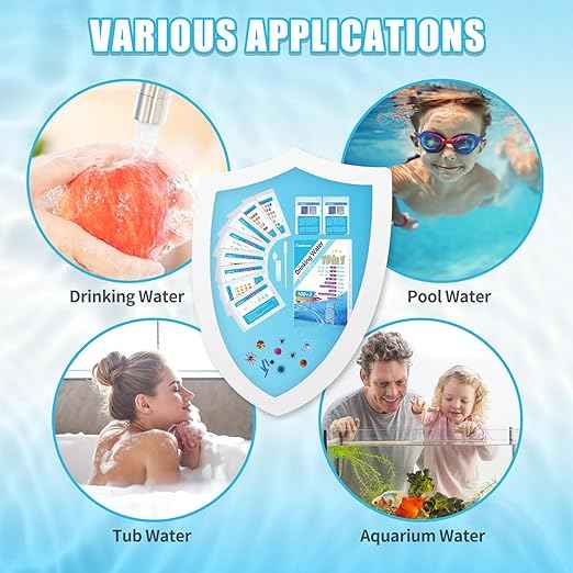 19 in 1 Drinking Water Test Kit with 100 All-in-One Water Test Strips & 2 Bacteria Tests - Home Water Quality Test Strips for Well, Tap Water, City Water, Tub and Swimming Pool Testing Strips