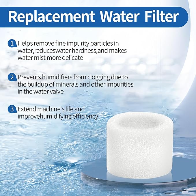 4-Pack Humidifier Premium Replacement Filters for LEVOIT Superior 6000S Smart Evaporative Humidifier + 2-Pack Top Fill Humidifier Filters Replacement, Gray