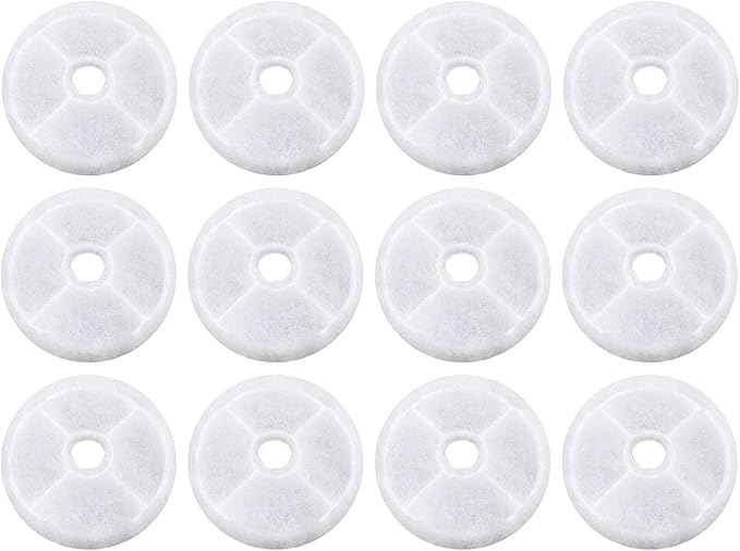 Nispira Replacement Water Filter Compatible with Catit Design Senses Fountain, Flower Fountain & Senses 2.0 water fountain, 12 pks