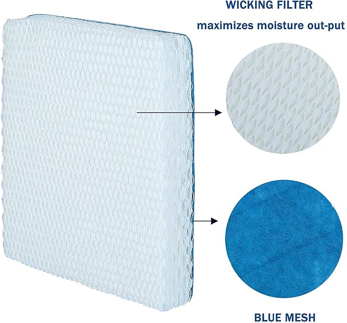 Humidifier Replacement Filters Compatible with Honeywell HFT600 HEV615 HEV615B HEV615W HEV620 HEV620B HEV620W HEV-615 HEV-615B HEV-615W HEV-620 HEV-620B HEV-620W -6 Pack