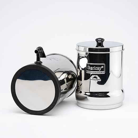 Travel Berkey Gravity-Fed Water Filter with 2 Black Berkey Elements + 2 Berkey PF-2 Fluoride and Arsenic Reduction Elements—Use at Home or Outdoors