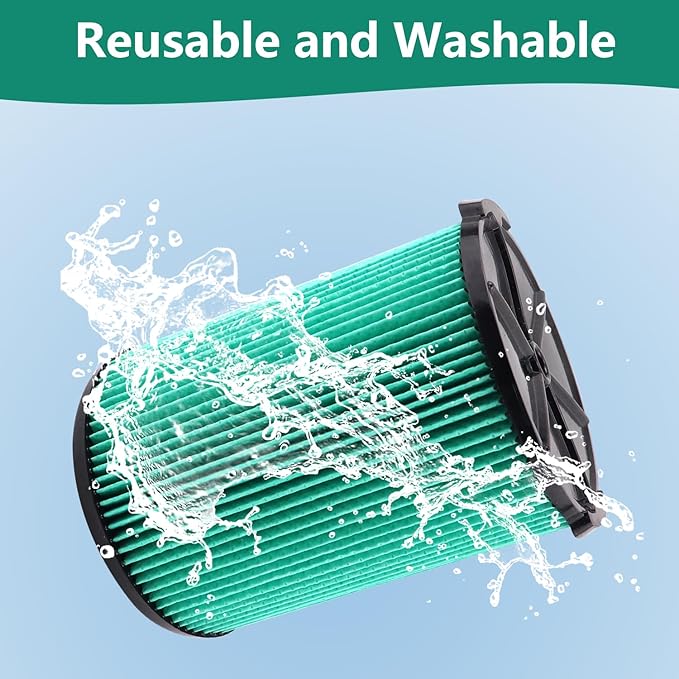 2 Pack VF6000 Filter for Ridgid 5-20 Gallon Wet Dry Vacuums, 5-Layer Hepa Filter, Fit models WD5500 WD0671 WD6425 WD7000 WD1280 WD1851 WD1680 WD1956 - AquaVibe