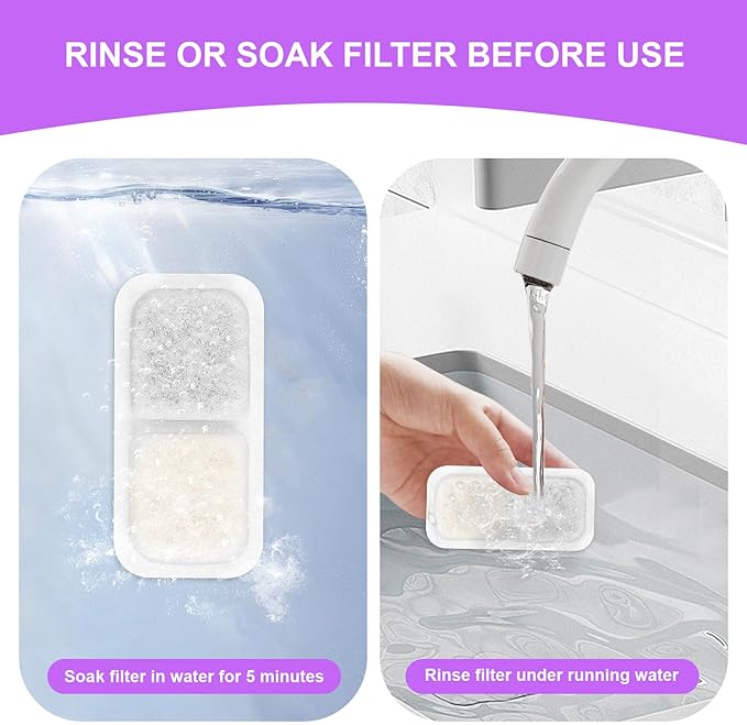 12 Packs Replacement Pet Water Fountain Filter Compatible with oneisall 67oz/2L Stainless Steel Cat Fountain Filters, Dog Water Fountain Foam Filter, Sponge Filter (White, 12)