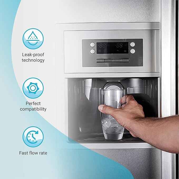 AQUA CREST LT1000PC ADQ747935 Refrigerator Water Filter and Air Filter, Replacement for LG® LT1000P®/PC/PCS, LMXS28626S, LFXS26973S, MDJ64844601, ADQ74793501, ADQ74793502 and LT120F®, 2 Combo