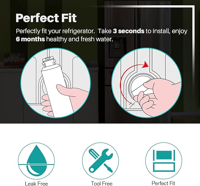 ICEPURE NSF/ANSI 53 Premium Certified DA29-00020B Refrigerator Water Filter Replacement for Samsung DA97-08006A, RF28HMEDBSR, RF263BEAESR, HDX FMS-2, HAF-CIN/EXP, 469101, RF4287HARS, RF28HFEDBSR,2PACK