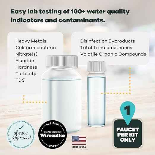 Advanced Home Water Test Kit | Well or City | EPA Certified Drinking Water Labs | Tests for: 116 Analytes, incl. Lead, Copper, Hardness & Alkalinity and More | #1 Best Home Water Test - Wirecutter