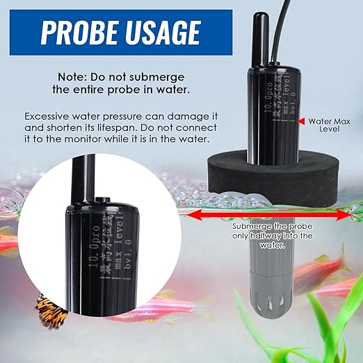 TEKCOPLUS WiFi Digital pH Meter Water Quality Monitor with Probe for Aquarium Hydroponics Pools Ponds Labs 8-in-1 Measures pH Temp TDS EC Salinity ORP SG Real-Time App Control 0-14 pH 0-60°C Temp.