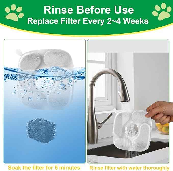 Cat Water Fountain Filter,Pet Fountain Filters compatible with Veken 67oz/2L, 95oz/2.8L and 135oz/4L Dog Water Dispenser,8 Set Cat Fountain Filter Replacement