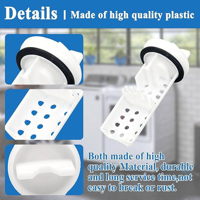 WH11X34741 Washer Drain Pump Filter, Replaces WH23X10029, WH23X10027, AP7205454, 4977949, PS16874133, EAP16874133 - AquaVibe