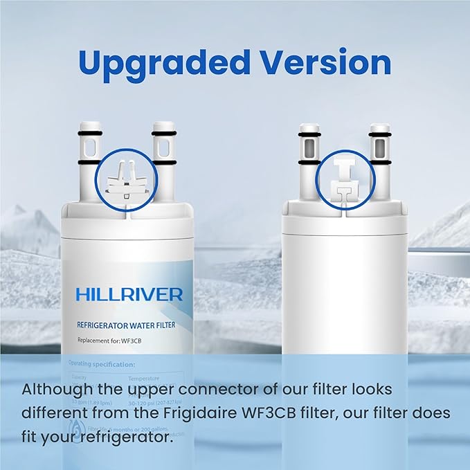 WF3CB Water Filter Replacement, Compatible with Frigidaire WF3CB, Pure Source 3, 706465, 242069601, 242086201, WF425 - Height 9 inches - 1 Pack (Packaging May Vary)