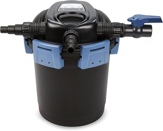 Aquascape 95053 UltraKlean 2000 Gallon Biological Pressure Filter with 14 Watt UV Clarifier Sterilizer for Pond Water Feature, 2,700 GPH Black