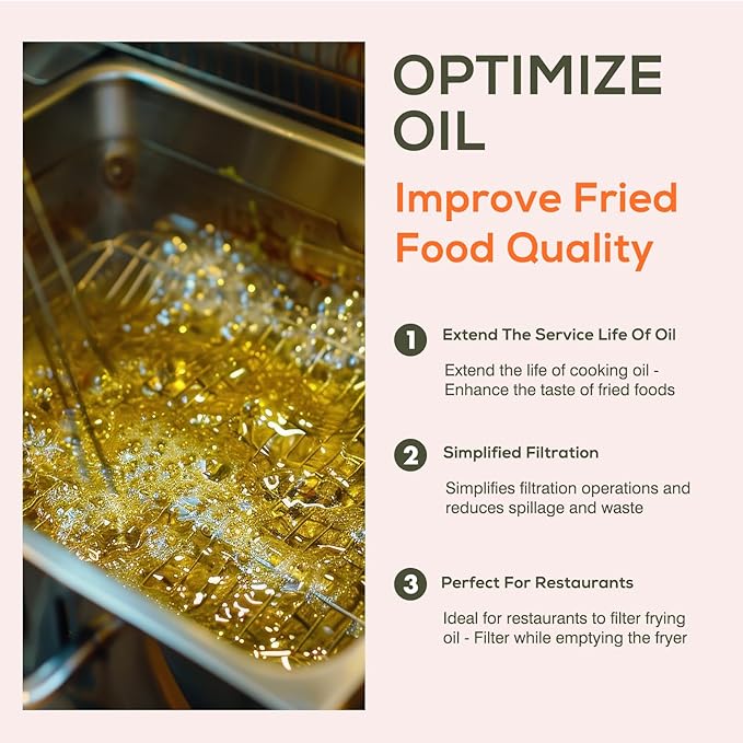 50PCS 10” Fryer Oil Filters, Deep Fryer Oil Cone Filter Filters with Folding Arms to Attach to Deep Fryers, Maple Syrup Grease Filter Cones, for Longer-Lasting Frying Oil & Maple Syrup