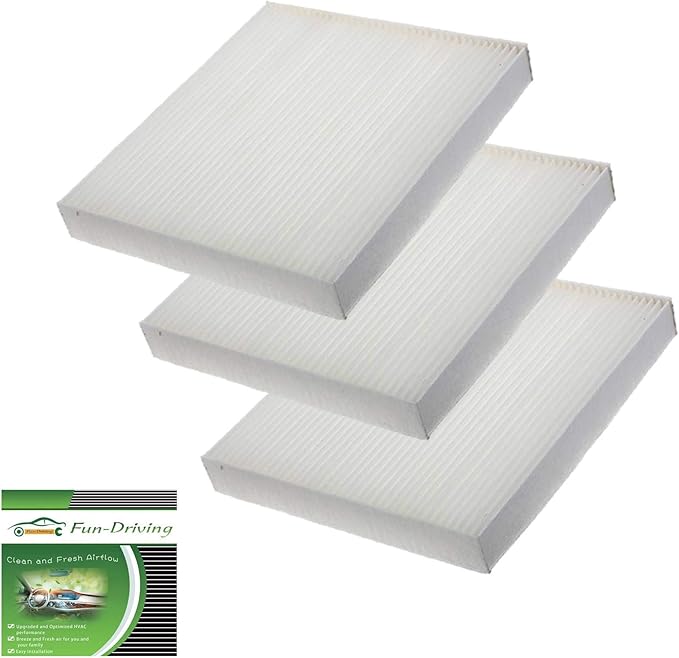 FUN-DRIVING 3 Pack White FD134 Cabin Air Filter,Replacement for 80292-SDA-A01,80292-SEC-A01,80292-T0G-A01 - AquaVibe