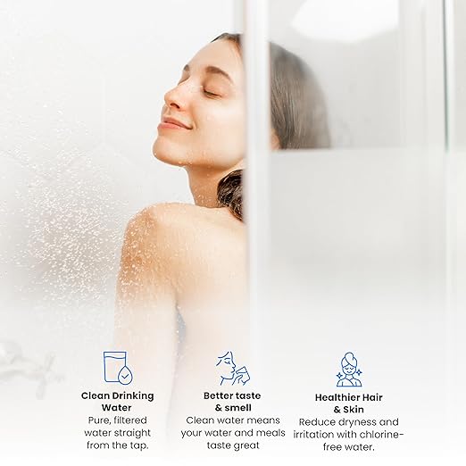 Whole Home Water Filtration System - Removes Chlorine, Chloramine, Sediment, Silt, Debris, VOC’s, and More - Get Softer Skin & Hair With Better Tasting Water - Easy Installation