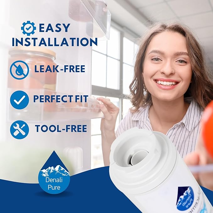 Replacement for for KitchenAid KBFS22EWMS Refrigerator Water Filter - Compatible with with KitchenAid 4396395 Fridge Water Filter Cartridge