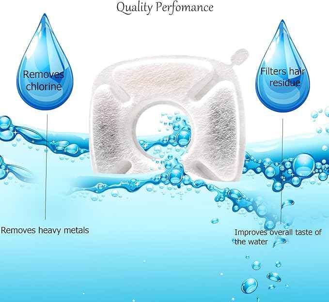 BRENSTEN 16 Pcs Replacement Filters & Sponges for Veken 95oz/2.8L Pet Fountain, Cat Water Filters (8 Carbon + 8 Sponge)