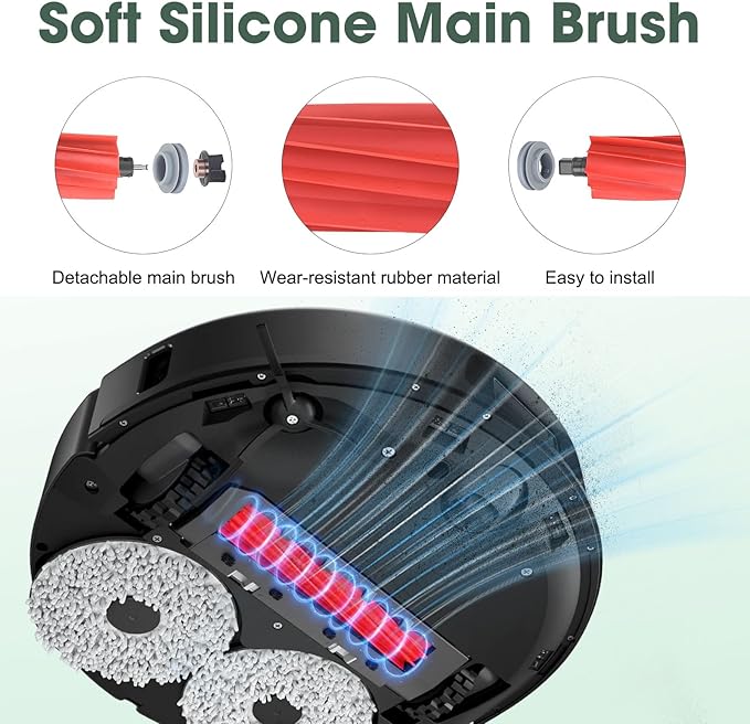23PCS Replacement Accessories Kit Compatible with Roborock Qrevo S/Qrevo Pro/Qrevo MaxV/Qrevo Plus Include Main Brush, HEPA Filters, Mop Pads, Side Brushes, Dust Bag and Cleaning Tools - AquaVibe