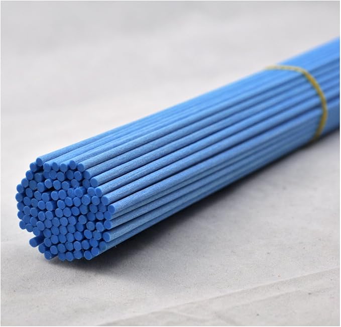 100 Pieces Fiber Reed Diffuser Replacement Refill Sticks (12" x 3mm, Ice Blue) - AquaVibe