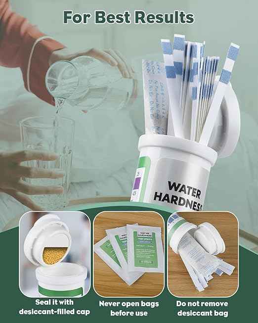 Pawfly 200 Strips Hard Water Test Kit for Calcium & Magnesium (0-425 ppm) Water Hardness Test Kits for Drinking Water Tap Water Well Pool Spa Water Softener Quick Accurate Water Quality Testing Kit
