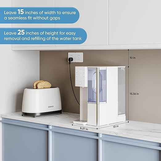 Reverse Osmosis Water Filter Countertop 4:1 Pure to Drain, 5-Stage RO Water Filtration with UV Portable Countertop Water Filters for Home & RV with Instant Hot Water and 4 Temperature Settings