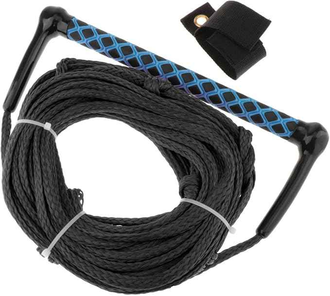 Water Ski Rope, Wakeboard Surfing Tow Rope with Handle Grip, Multifunctional Wake 23M for Water Skis Wakeboard Accs