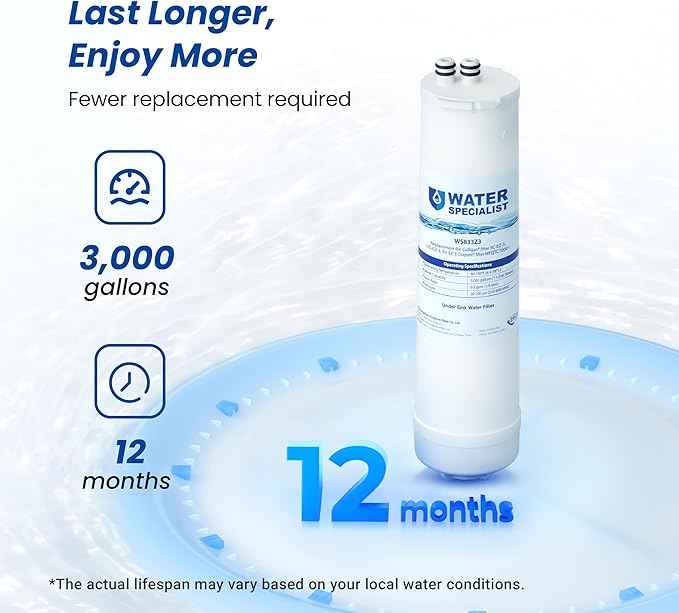 Waterspecialist RC 3 EZ-Change Advanced Water Filter Replacement, Replacement for Culligan® RC-EZ-3, IC-EZ-3, US-EZ-3, RC-EZ-1, Brita® USF-201, USF-202, DuPont® 3000 Gallons (Pack of 2)