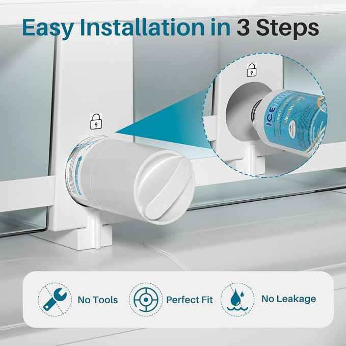 ICEPURE Alkaline DA29-00020B Refrigerator Water Filter Replacement for Samsung HAF-CIN/EXP HAF-CIN, DA29-00020A/B, DA29-00020B-1, 46-9101, RF28HMEDBSR, RF263BEAESR, HDX FMS-2, Enhances PH, 3Pack
