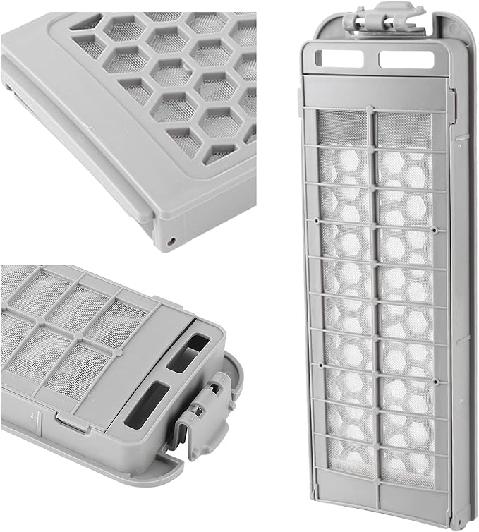 Washing Machine Filter Box, Gray ABS Household Washing Machine Laundry Filter Box Plastic Trap Replacement Part Laundry Accessory Compatible with DC62 00018A DC97 16513A - AquaVibe