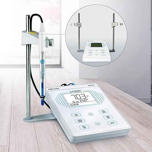 Apera Instruments PH700-HT Benchtop Lab pH Meter for High-Temperature Liquids (up to 130˚C) and/or Caustic Water Solutions