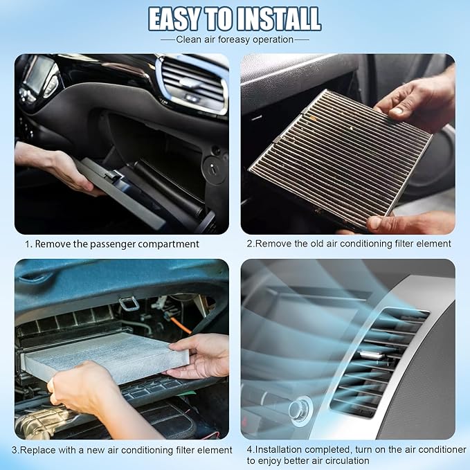 N2ZQ8D Cabin Air Filter for Mazda 3 (2014-2018) (3 Pack,Carbon)