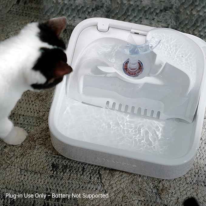 Dog Water Fountain Cat Automatic Water Bowel 3-Stage Design for Multi Pets Water Dispenser for Drinking Waterfall Fountain Kitty with Isolating Pump Filter, BPA-Free Easy Clean Quiet Indoor -2L/67oz