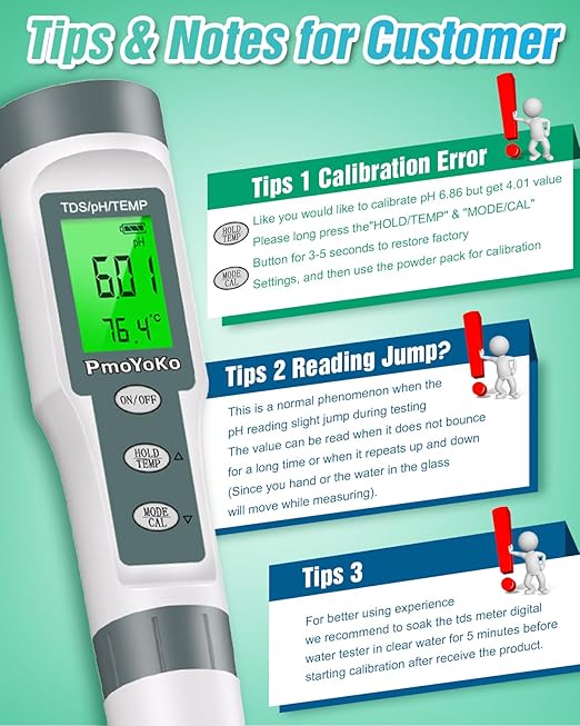 pH Meter, 3-in-1 TDS Meter Digital Water Tester with 0.01 High Precision, Water Tester for Drinking Water with 0-14 pH Test Range, TDS/Temp/pH Tester for Wine, Aquarium, Pool, Garden, Bath and Water