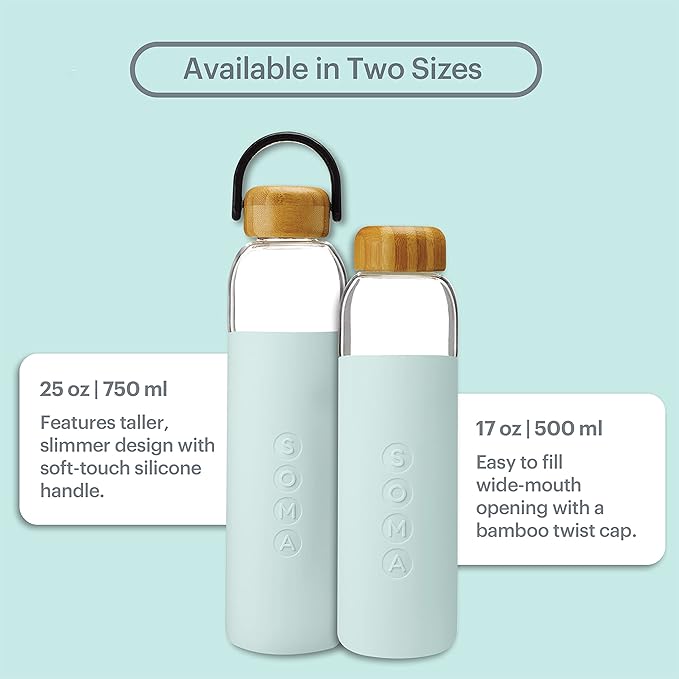 Full Circle V.2 17 oz. Glass Water Bottle - Mint - DTC