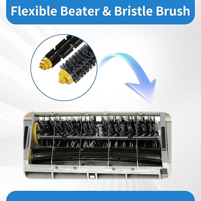 Replacement Parts Bristle Brushes Filters & Side Brush & Tools Compatible with iRobot Roomba 600 Series 550 560 614 618 620 630 650 660 665 680 685 690 692 694 695 Vacuum Accessories - AquaVibe