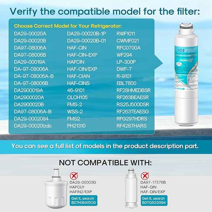 ICEPURE Alkaline DA29-00020B Refrigerator Water Filter Replacement for Samsung HAF-CIN/EXP HAF-CIN, DA29-00020A/B, DA29-00020B-1, 46-9101, RF28HMEDBSR, RF263BEAESR, HDX FMS-2, Enhances PH, 3Pack