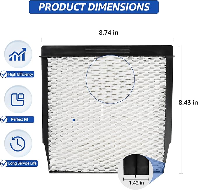 1040 Super Wick Humidifier Filter Replacement for Essick Air AIRCARE Humidifiers Filter B40 B40-C 3D6 100 5D6 700 7D6 100 D46 720 CM330AWHT CM330ABLK CM330DWHT CM330DBLK - 2 Pack