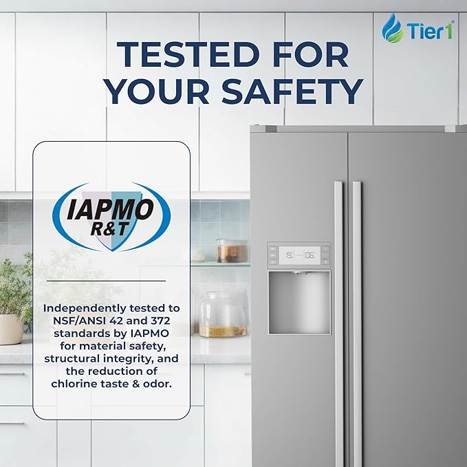 Tier1 RWF1031 WF2CB Refrigerator Water Filter | Replacement for PureSource2 WF2CB & EWF01 | Fridge Filter Lasts up to 6 Months | Easy Install | Odor Control | Clean & Great Tasting Water