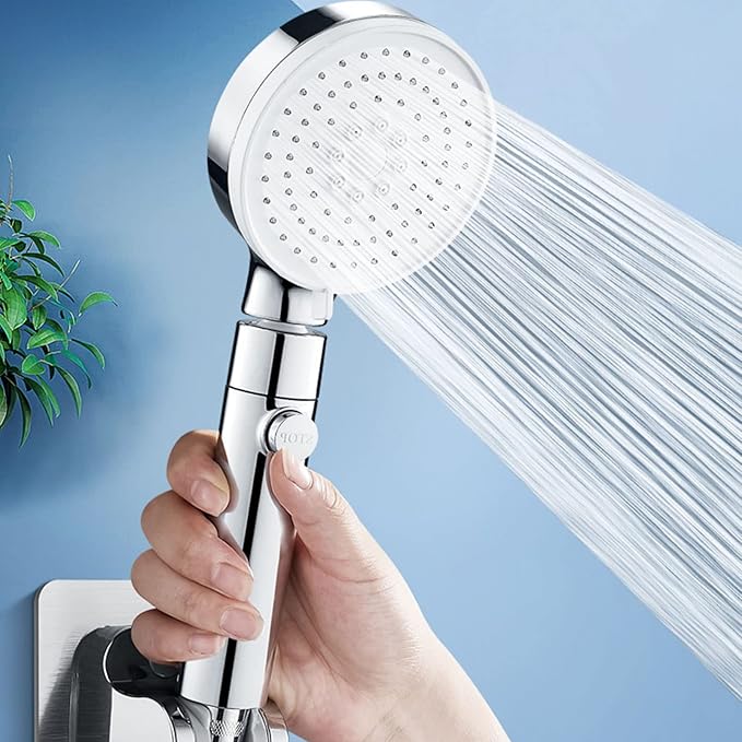 Shower Head with ON/Off Pause Switch, Filter Shower Head for Hard Water to Increase Pressure 3 Modes Spray Function