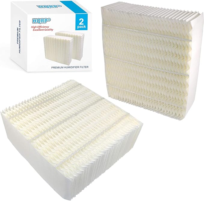 HQRP 2-Pack 1043 Wick Filter Compatible with Essick Air AIRCARE Bemis 826000 826800 826600 826900 821000 821001 831000 EP9500 EP9R500 EP9800 EP9R800 EP9700 EP9R700 SS390DWHT Evaporative Humidifiers