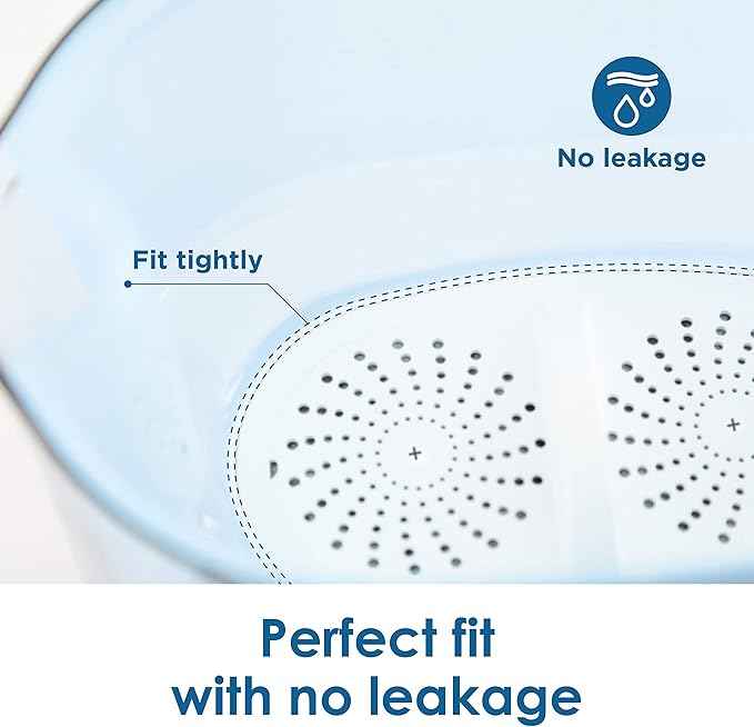 Waterdrop 200-Gallon Long-Life Lucid 10-Cup Water Filter Pitcher with 2 Filters, NSF Certified, 5X Times Lifetime, Reduces Fluoride, Chlorine and More, BPA Free, Classic Blue