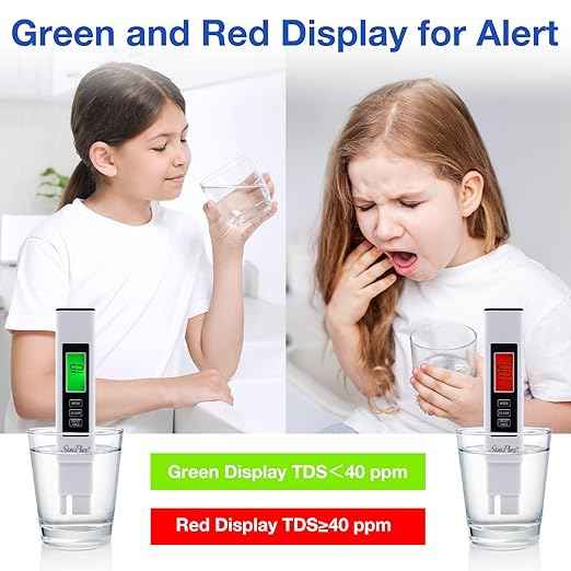 SimPure TDS Meter Digital Water Tester, 4 in 1 TDS EC & Temperature Meter, Water Quality Hardness Testing Kits, High Accuracy PPM Meter for Drinking Water, Hydroponics, Aquarium, Pool, RO System