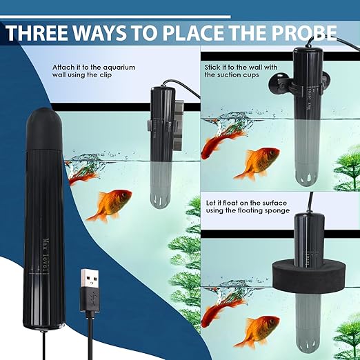 7 in 1 Smart Water Quality Tester, Wireless WiFi Water Monitor Measures pH/ORP/TDS/EC/Salinity/SG/TEMP, Water Quality Meter with App Connection Real-Time Alerts for Aquarium, Saltwater Fish Tank, etc.