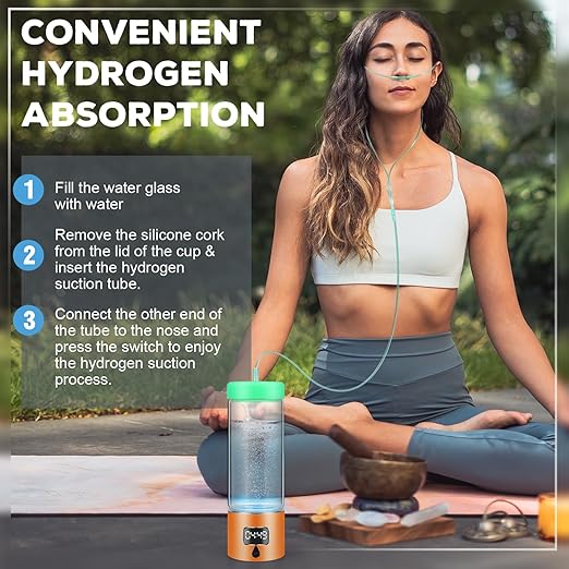 Hydrogen Water Bottle Generator with 4th Generation SPE/PEM Technology, Portable Hydrogen Water Ionizer Machine, Birthday,Xmas Gift for Husband,Wife,Lovers,Friends,Travel (Orange, 9.05in*Φ2.64in)