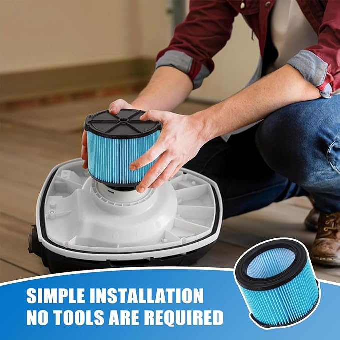 VF3500 Replacement Filter for Shop Vacuum 3-4.5 Gallon Wet Dry Vacuums, 3-Layer Filters for WD4050, WD3050, WD4080, WD4522, 4000RV, 4500RV 2pcs - AquaVibe